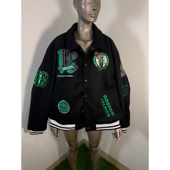 Celtics Ring Leader Varsity Jacket - Black/Green NWT - Picture 10 of 10